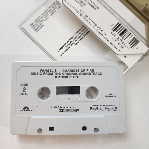 Vangelis Chariots Of Fire Cassette Tape 1981 Original Soundtrack By Polydor Poly - Picture 4 of 5